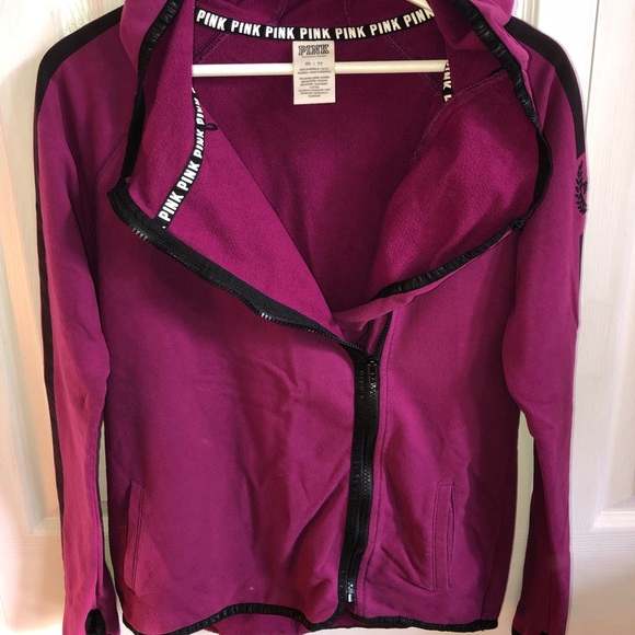 VS PINK High/Low Full Zip Hoodie - Picture 1 of 7